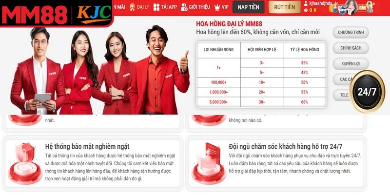 Đại lý MM88 mang đến tỷ lệ hoa hồng cực khủng