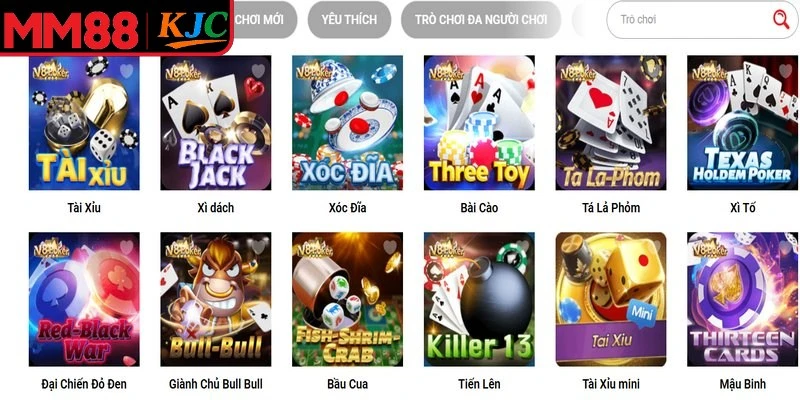 Những trò chơi bài hấp dẫn không thể bỏ lỡ tại MM88