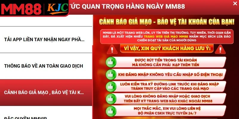 Tránh truy cập nhầm vô trang web MM88 lừa đảo giả mạo